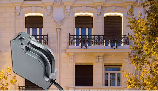 GloboStar Window-Corna Επιτοίχια Εξωτερική Πλαφονιέρα LED IP65 6W με Φυσικό Λευκό Φως