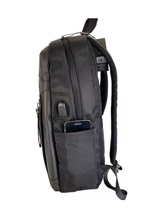 Beverly Hills Polo Club Rucsac Waterproof 22lt Negru