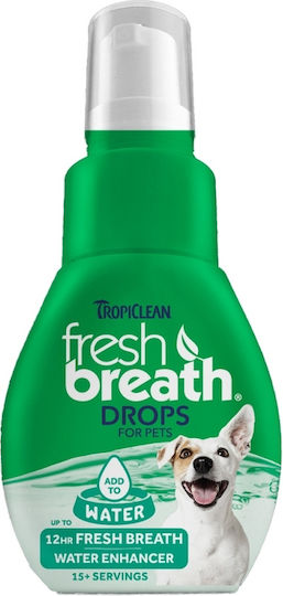 Tropiclean Fresh Breath Drops Στοματικό Διάλυμα για Σκύλους & Γάτες κατά της Κακοσμίας 65ml