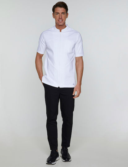 Ayo Coat Chef 100% Cotton made White with Short Sleeve 22CJU3