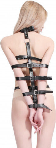 Naughty Toys Fetisch Body Bodysuit mit Handbindungen Schwarz