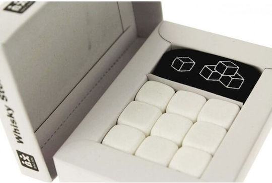 Whisky Stones Διακοσμητικά Παγάκια Πέτρινα με Θήκη Αποθήκευσης 9τμχ
