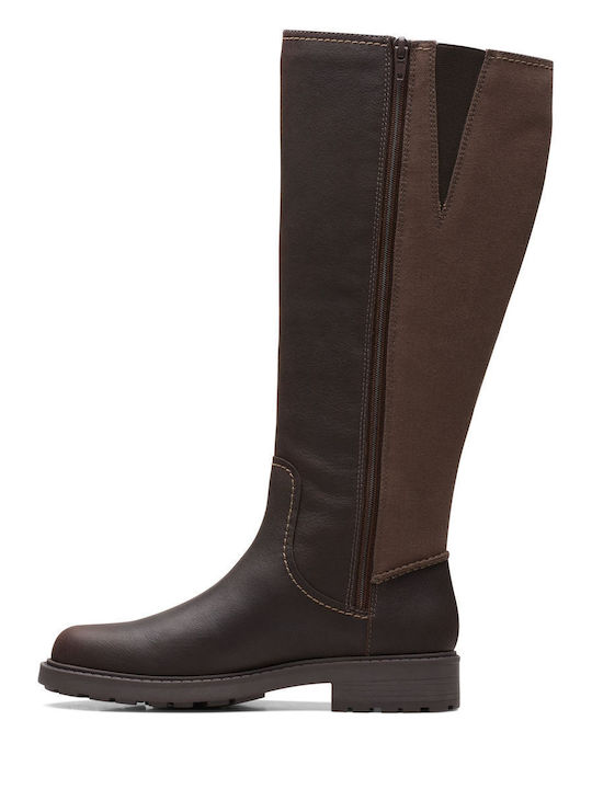 Opal Glow Leather Women's Boots Brown