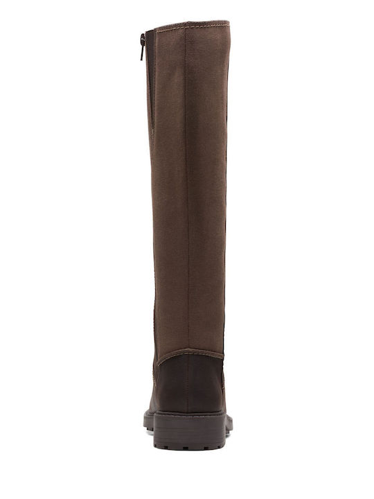 Opal Glow Leather Women's Boots Brown