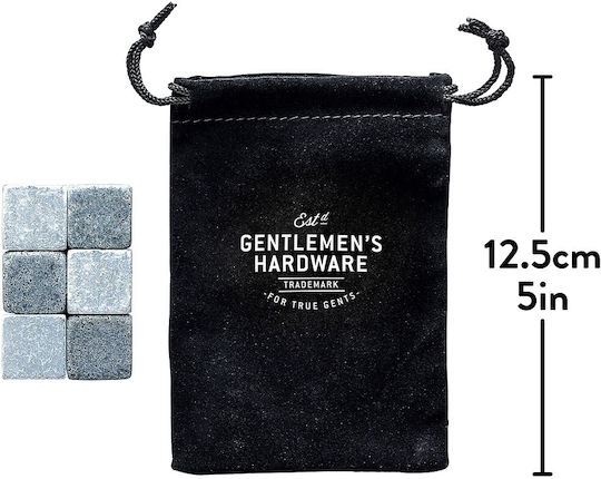 Gentlemen's Hardware Διακοσμητικά Παγάκια Πέτρινα με Θήκη Αποθήκευσης 6τμχ