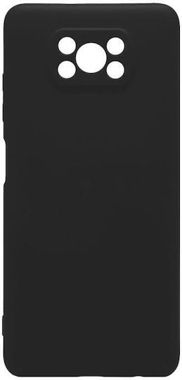 iNOS Liquid Back Cover Σιλικόνης Μαύρο (Poco X3 NFC / X3 Pro)