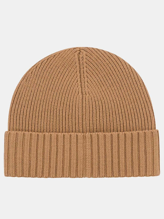 Beanie Căciulă Pentru Bărbați cu Tricotat Coastă în Culoare Bej