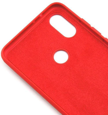 iNOS Liquid Silicone Back Cover Red (Redmi Note 6 Pro)