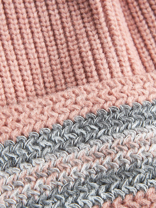 Verde 12-0328 Knitted Beanie Cap Pink