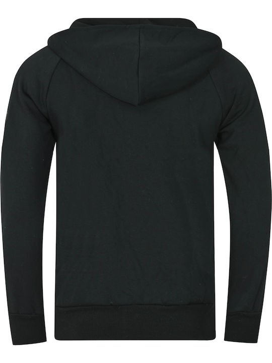 Men's Cardigan with Hood Black