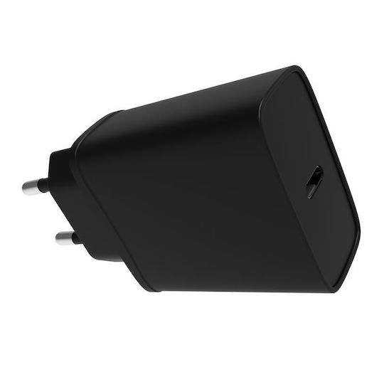 iNOS Încărcător Fără Cablu cu Port USB-C 18W Quick Charge 3.0 Negruς (5205598139216)