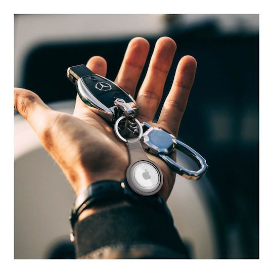 AHAstyle WG35 Schlüsselbund-Etui Silikon für AirTag Transparent Grey