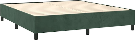 vidaXL Bett Übergröße Mit Stoff Dunkelgrün Für Matratze 160x200cm