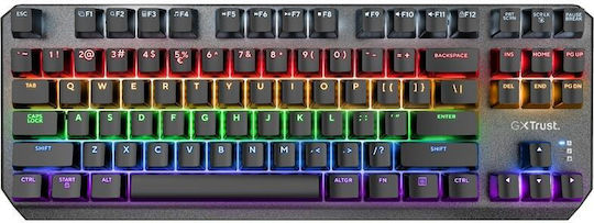 Trust GXT 834 Callaz Гейминг Механична Клавиатура с Outemu Red суичове и RGB подсветка (Английски US) Черен