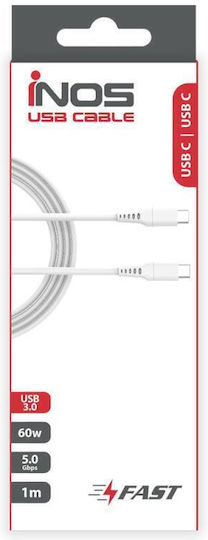 iNOS USB Typ-C Kabel USB-C männlich - USB-C 60W Weiß 1m