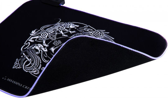 Deltaco L33T Assassin's Creed Valhalla Mauspad Mittel (355mm) mit RGB-Beleuchtung Schwarz 1830145
