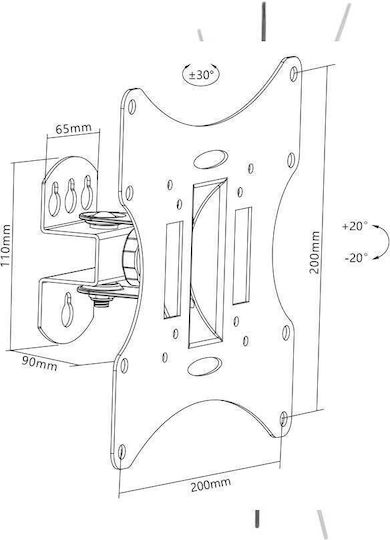 ATC ATC-501A 03.009.0014 Wandhalterung für Fernseher bis 42"