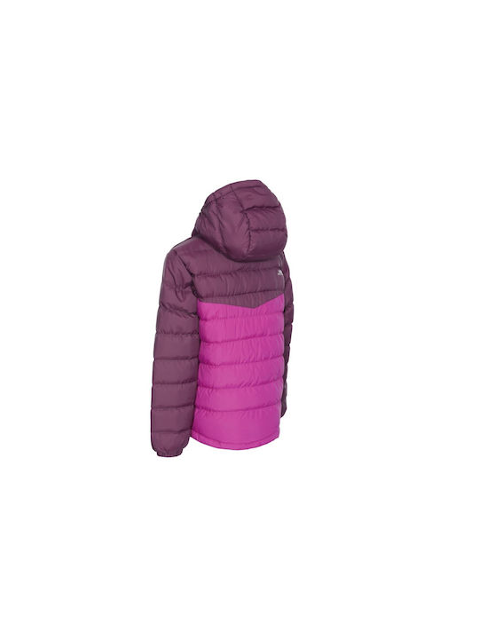 Trespass Kids Quilted Jacket short Hooded Fuchsia