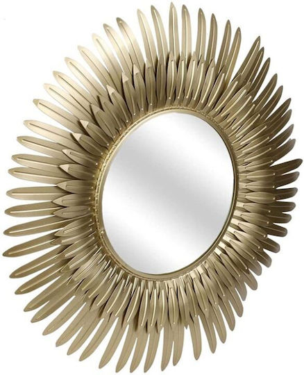 Wandspiegel mit Gold Metallisch Rahmen Durchmesser 53cm 1Stück