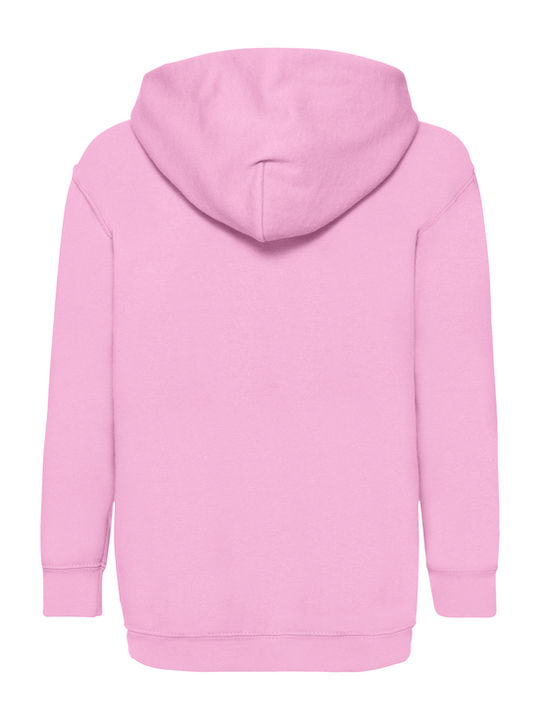 Fruit of the Loom Kinder Sweatshirt mit Kapuze und Taschen Rosa Kids Classic Hooded Sweat