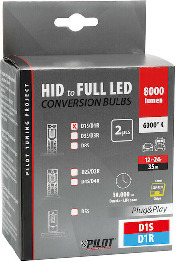 Lampa Лампи Автомобила D1R / D1S Canbus LED 12-24V 35W 2бр