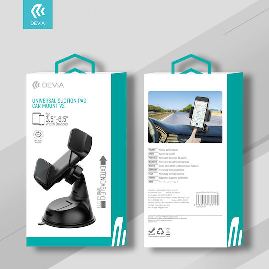 Devia V2 Black Car Mobile Mount with Adjustable Hooks Black