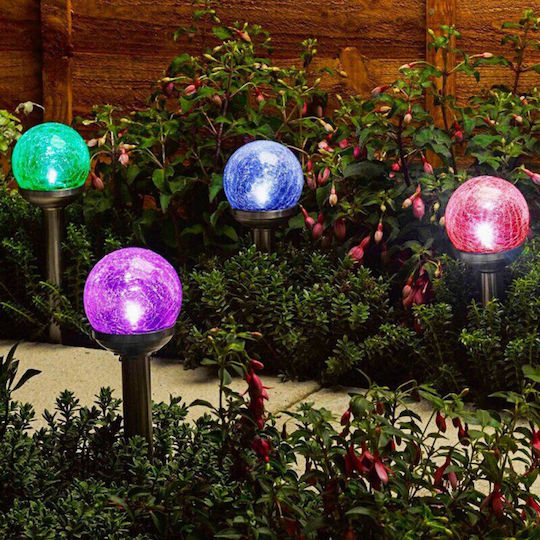 Xanlite Spiked Solar Light Ball with Photocell IP44 8x8x36.5cm