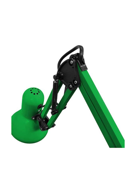 Fos me Office Lamp with Foldable Arm for Socket E27 in Green Color