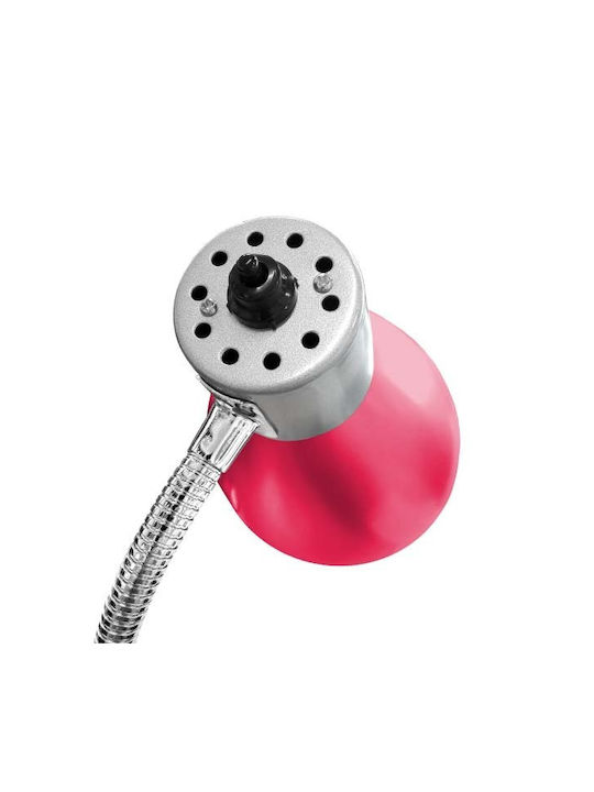 Office Lamp with Flexible Arm for Socket E27 in Pink Color