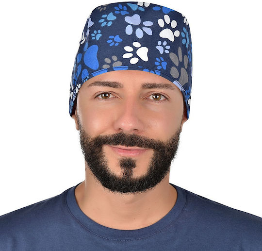 B-Well Adriana Unisex Blue Surgical Cap