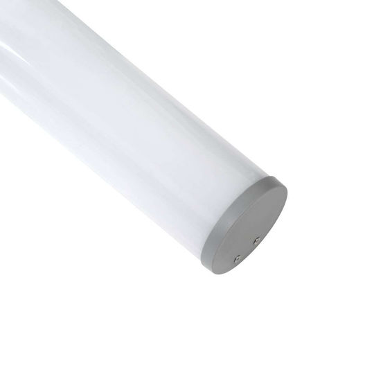 GloboStar Satz 30Stück Hängend Aluminiumprofil für LED-Streifen Rund mit Opal Abdeckung 300cm