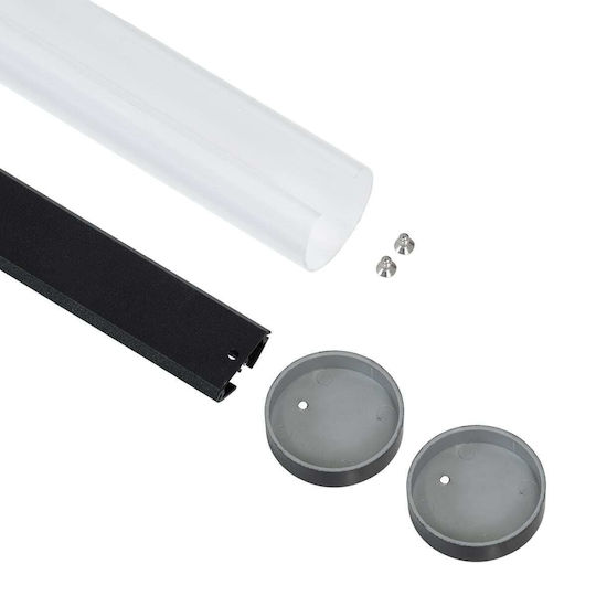 GloboStar Profil De Aluminiu Suspendat Pentru Bandă LED Rotundă Cu Acoperire Opal 300cm
