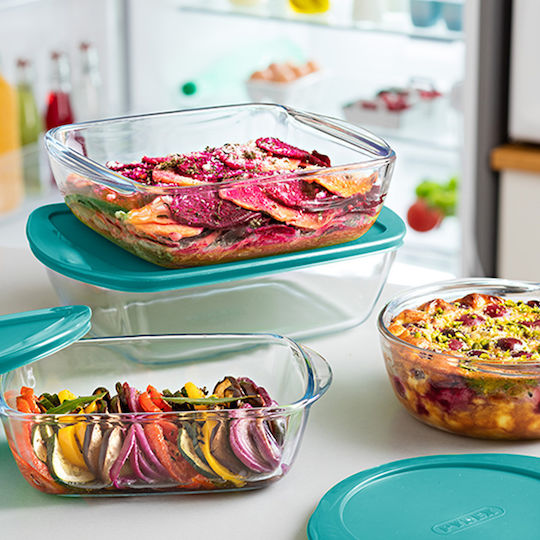 Pyrex Кутия за обяд Стъкло Зелен Подходяща за микровълнова фурна 750мл 1бр