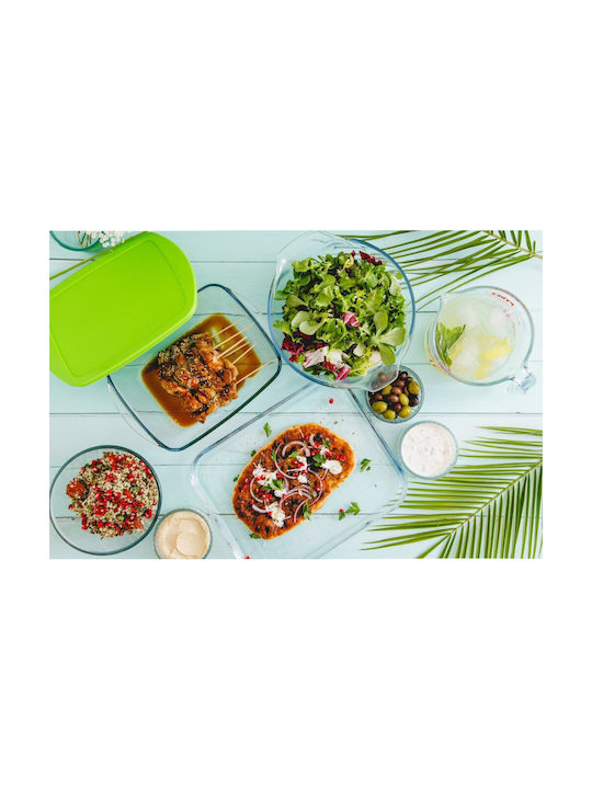 Pyrex Δοχείο Φαγητού Γυάλινο Πράσινο 1.2lt