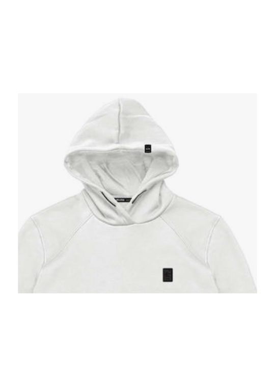 Double Men's Sweatshirt with Hood and Pockets White