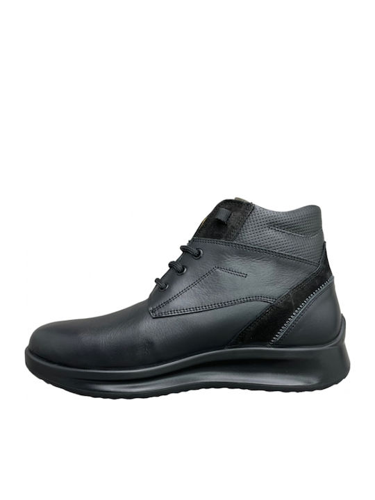 Leather Black Men's Boots Anatomical