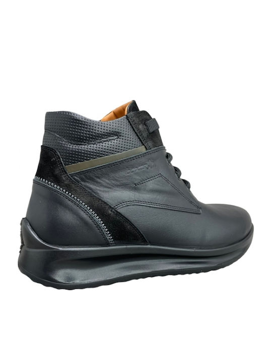 Leather Black Men's Boots Anatomical