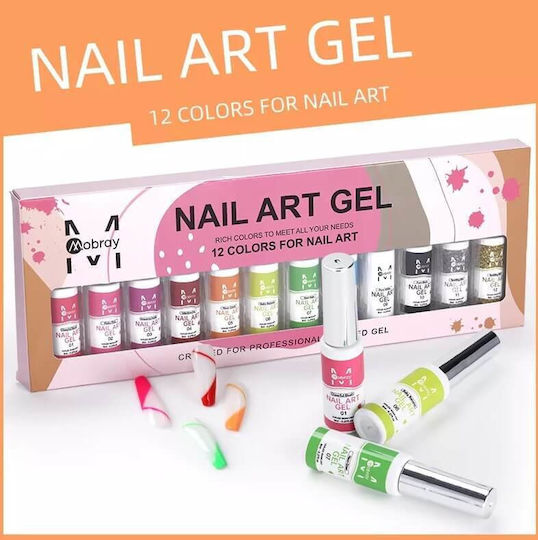 Nail Art Gel Νυχιών Πολύχρωμο