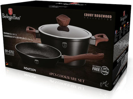 Berlinger Haus Ebony Rosewood Collection Σετ Μαγειρικά Σκεύη από Αλουμίνιο Μαύρα 4τμχ Berlinger Haus Ebony Rosewood Collection Σετ Μαγειρικά Σκεύη από Αλουμίνιο Μαύρα 4τμχ
