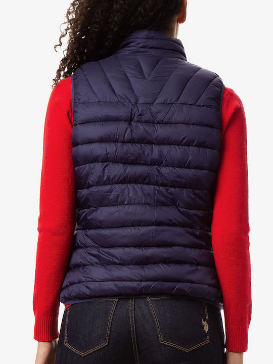 U.S. Polo Assn. Kurz Damen Puffer Jacke für Winter Marineblau