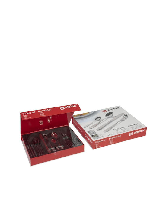 Alpina Appliances Besteckset Edelstahl Silber 16Stück