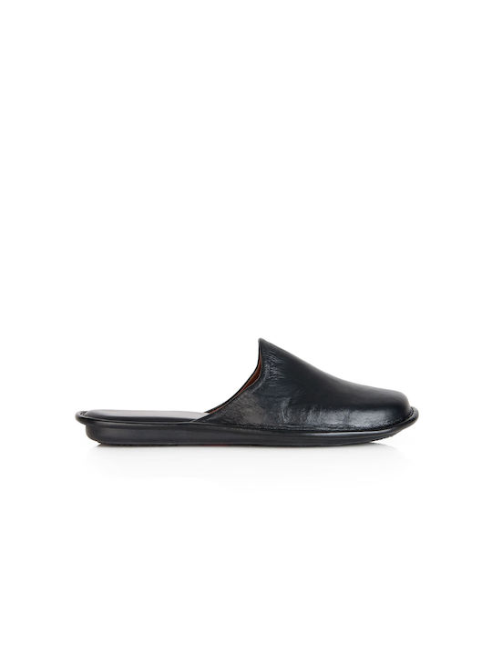 Castor Anatomic Men's Leather Slippers Black