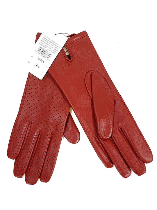 Guy Laroche Κόκκινα Γυναικεία Δερμάτινα Γάντια