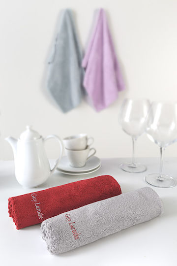 Guy Laroche Gourmet Set 18 Хавлиени кърпи Grey - Red 50x35см 2бр