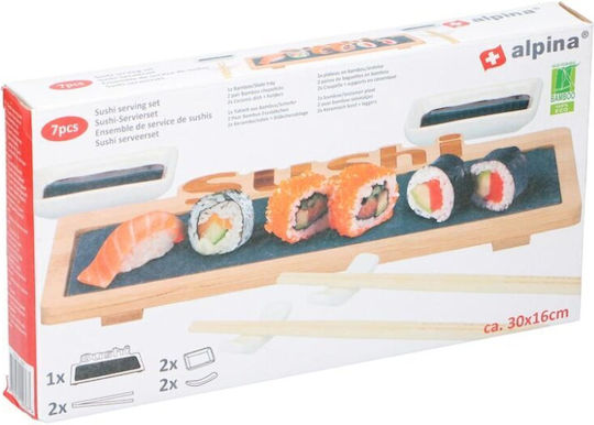 Alpina Appliances Πλατώ Σερβιρίσματος από Πέτρα 30x16x3εκ. 7τμχ