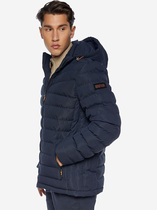 Χειμωνιάτικο Μπουφάν Puffer Navy Μπλε