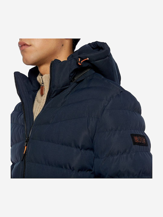Χειμωνιάτικο Μπουφάν Puffer Navy Μπλε