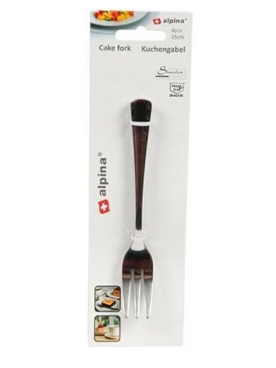 Alpina Appliances Set Gabeln Obst/Dessert Edelstahl Silber 15cm 4Stück