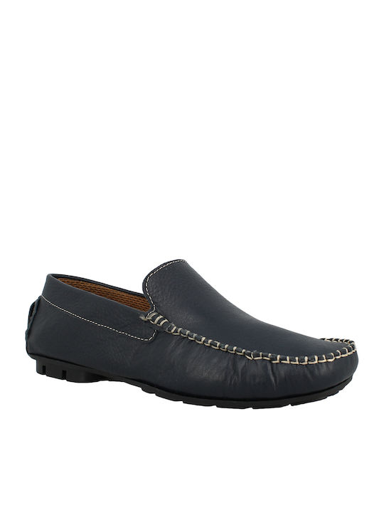 23.8 Men's Leather Loafers Blue