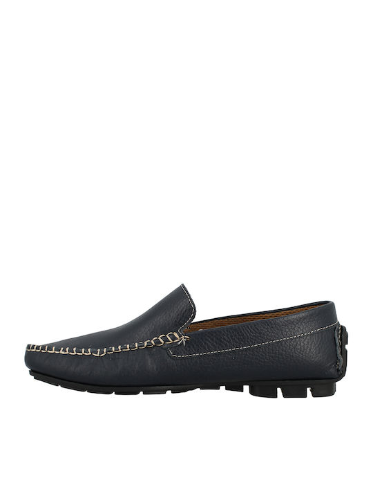 23.8 Men's Leather Loafers Blue